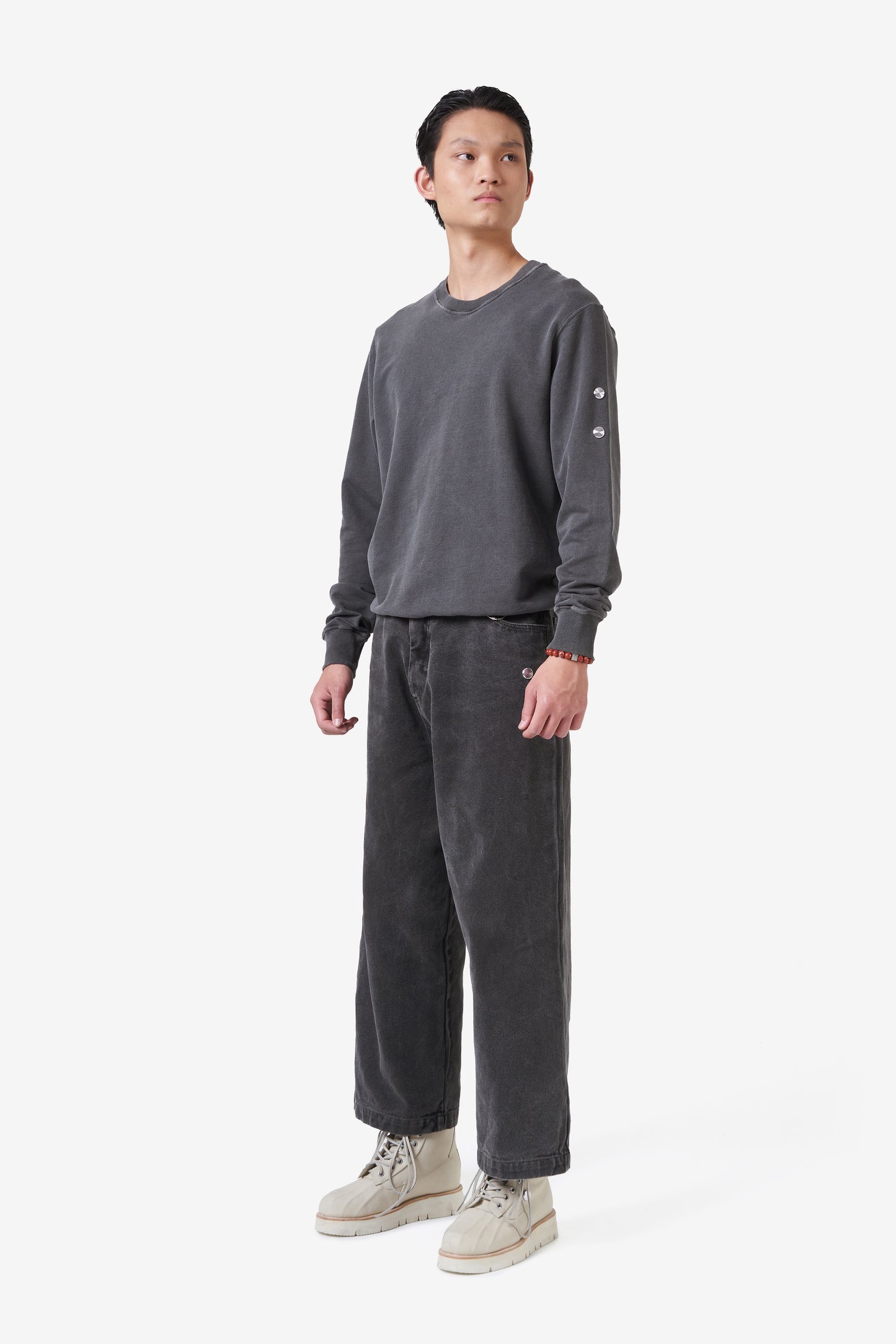 CREWNECK STONE WASHED BLACK