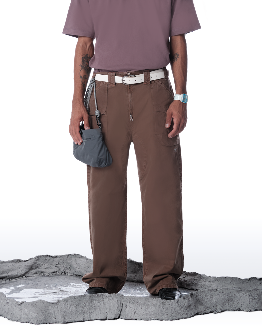 Rodes Double-Zip Brown Trousers