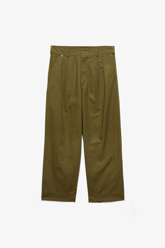 Calça Alfaiataria Dupla Prega - Ripstop Verde