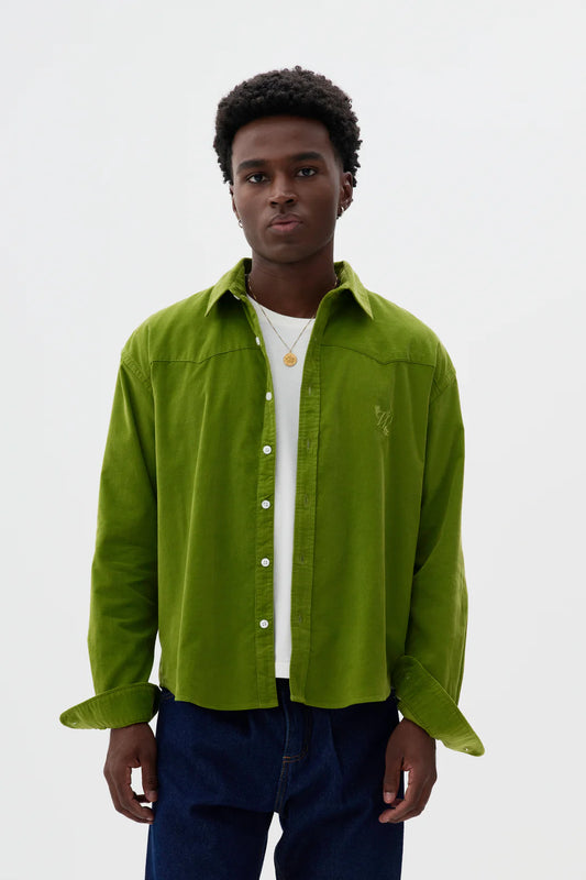 Camisa Overshirt Veludo Cotele ML - Verde