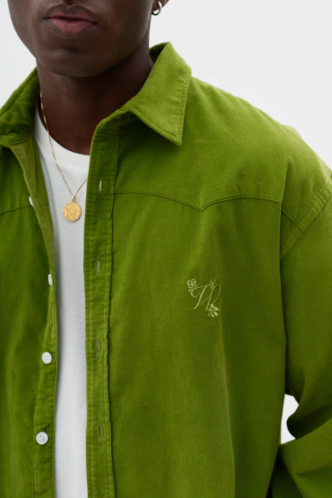 Camisa Overshirt Veludo Cotele ML - Verde