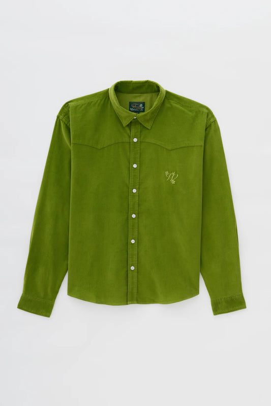 Camisa Overshirt Veludo Cotele ML - Verde
