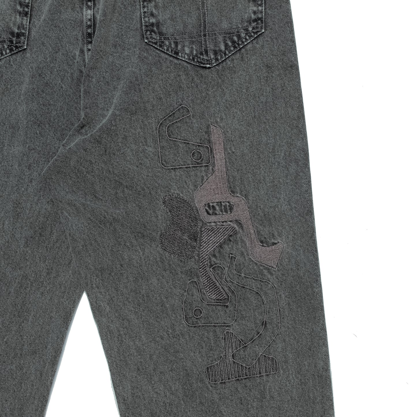 Jeans Pants "Brutalism" Gray Marble