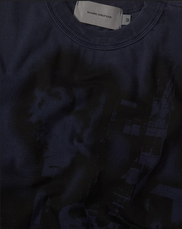 CAMISETA QC BOMBA CIDADE BOXY STONED AZUL