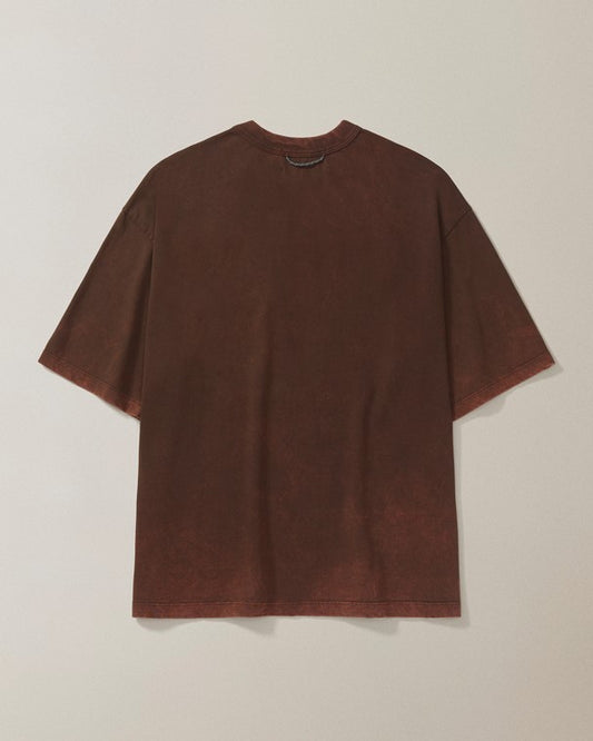 CAMISETA QC PARTÍCULAS BOXY STONED MARROM