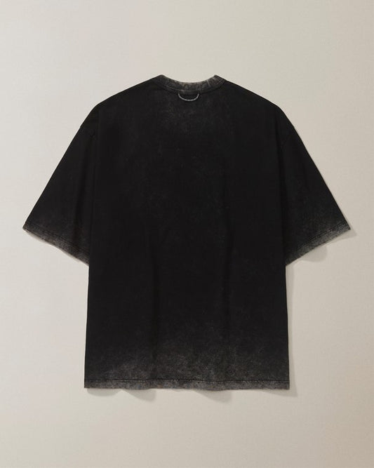 CAMISETA QC PARTÍCULAS BOXY STONED PRETO