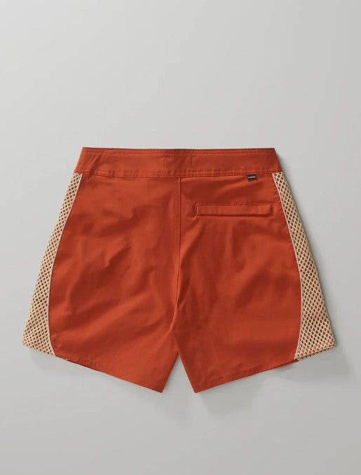 Curved Mesh Boardshorts - Terracota