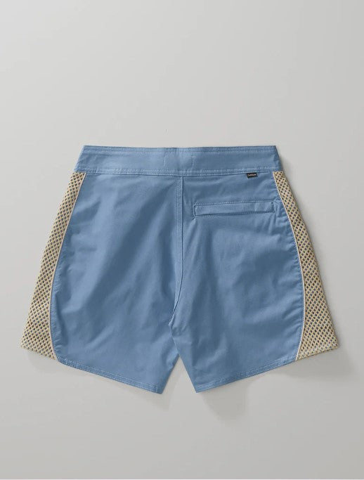 Curved Mesh Boardshorts - Light Blue