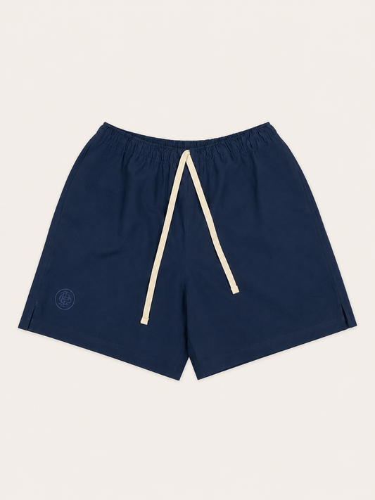Shorts Sarja Elástico - Azul Marinho