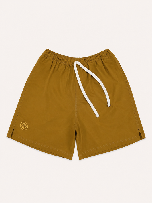 Shorts Sarja Elástico - Ocre