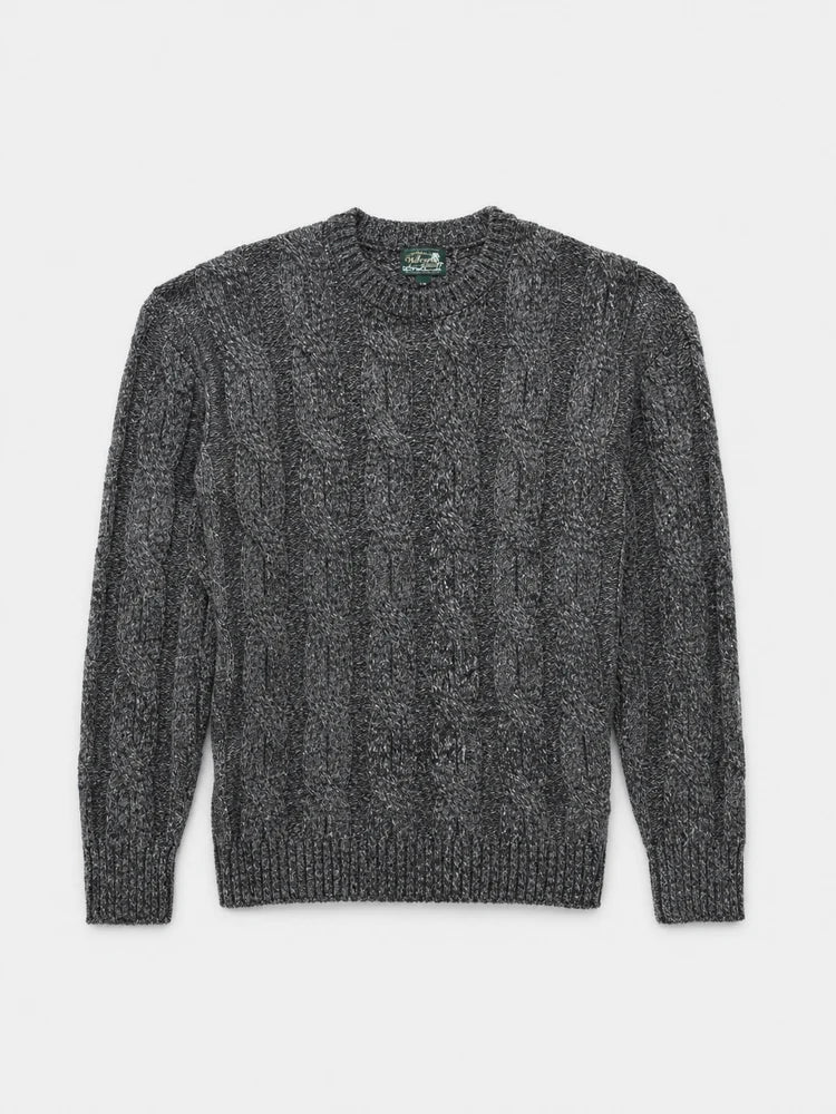 Sueter Cableknit - Cinza Mescla