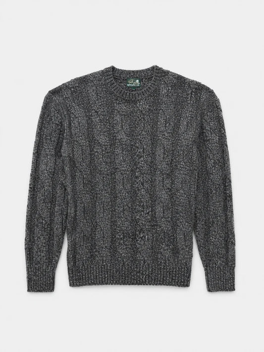 Sueter Cableknit - Cinza Mescla