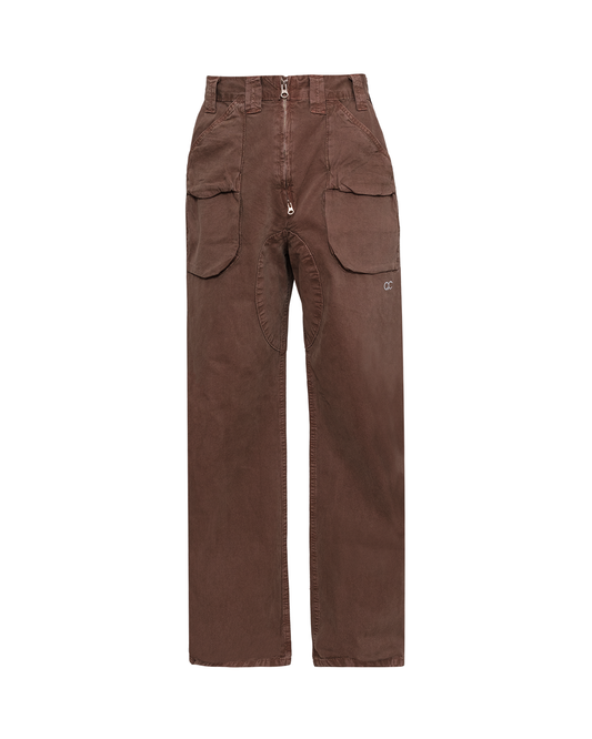 Rodes Double-Zip Brown Trousers