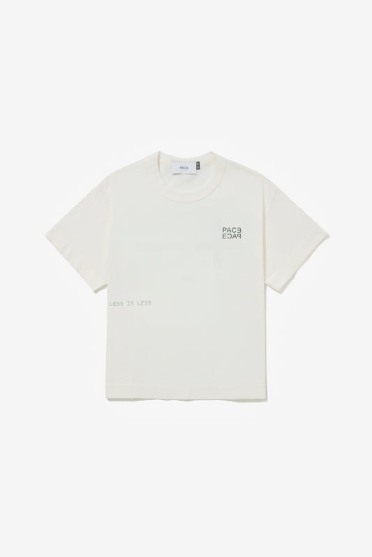 LESS IS LESS TEE OFF WHITE