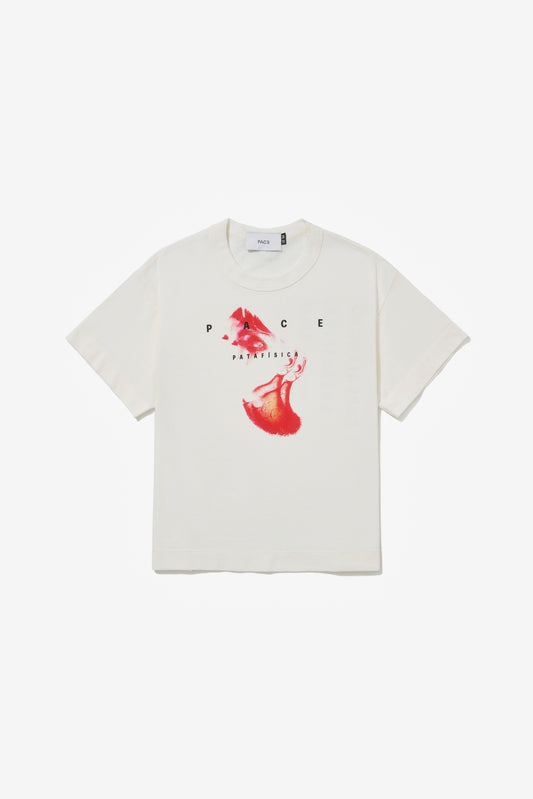 DOUBLE SATIRE TEE OFF WHITE