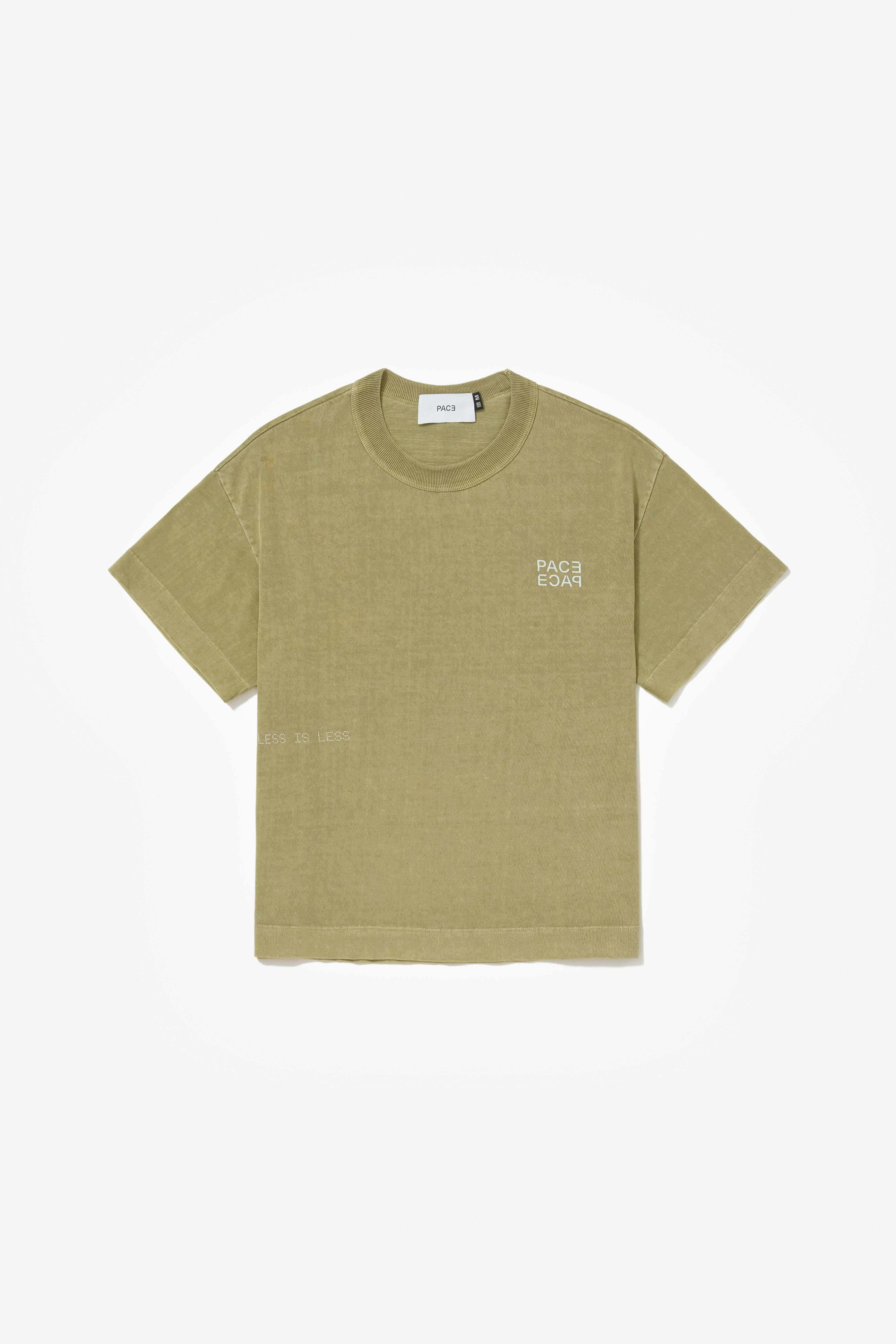 LESS IS LESS TEE STONE GREEN