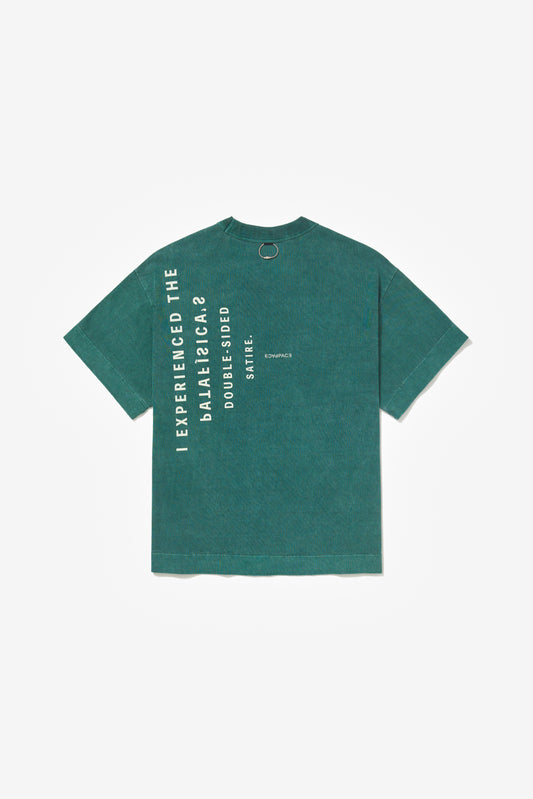 DOUBLE SATIRE TEE GREEN