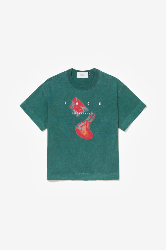 DOUBLE SATIRE TEE GREEN
