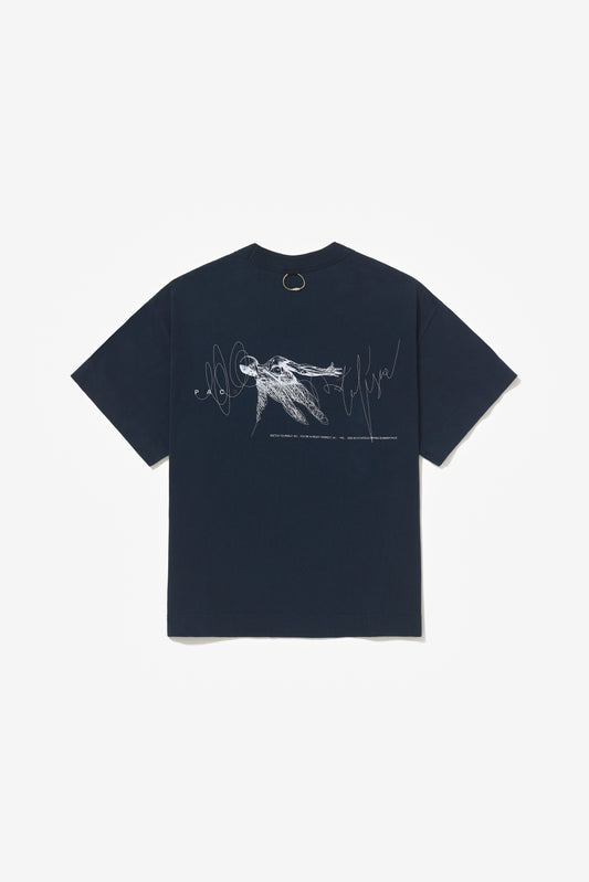 SKETCH YOURSELF TEE NAVY BLUE