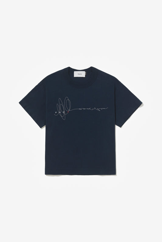 SKETCH YOURSELF TEE NAVY BLUE