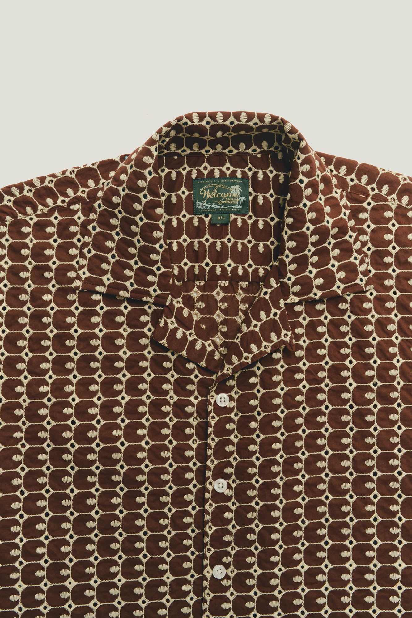 Camisa Duvivier Bordada MC - Marrom