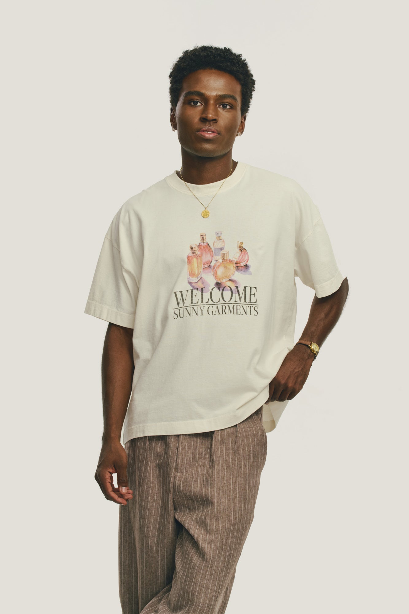 T-Shirt Boxy Fit Fragance - Off White