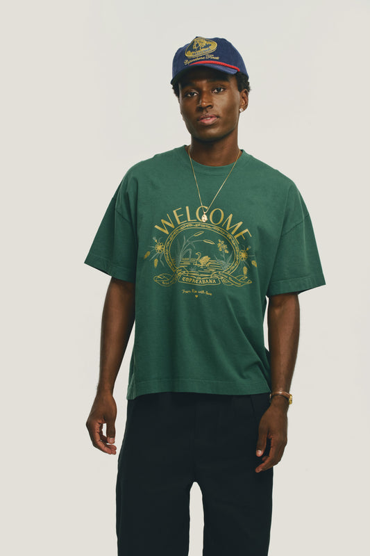 T-Shirt Boxy Fit Souvenir - Verde