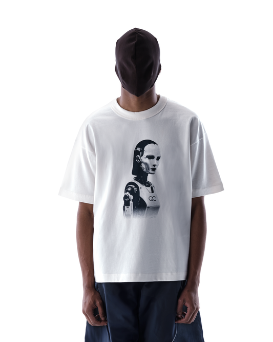 CAMISETA QC EX MACHINA BOXY - BRANCO