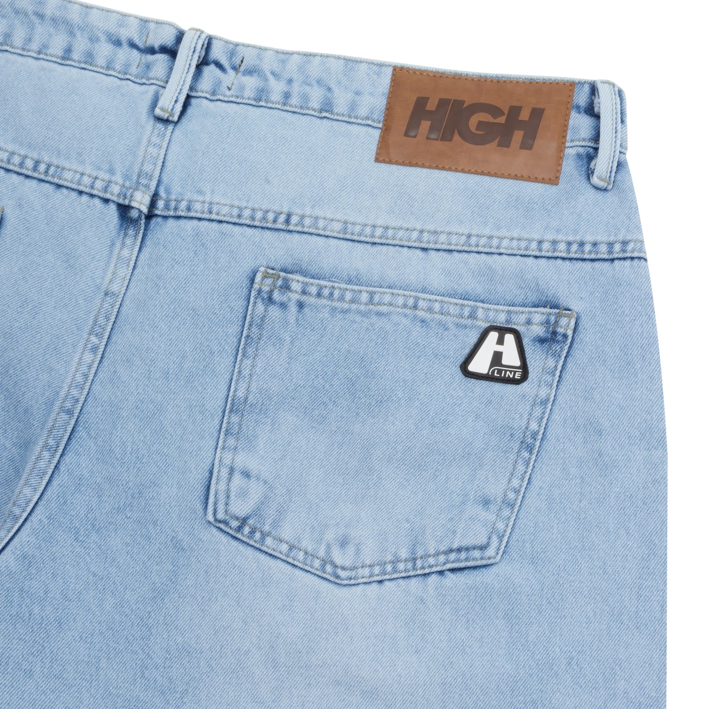 Jeans Pants Logo Line Blue