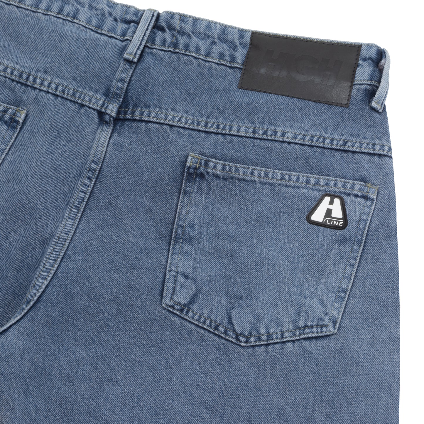 Jeans Pants Logo Line Grey