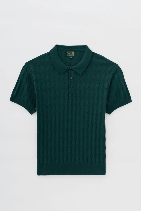 Polo Tricô Quadriculada As - Verde