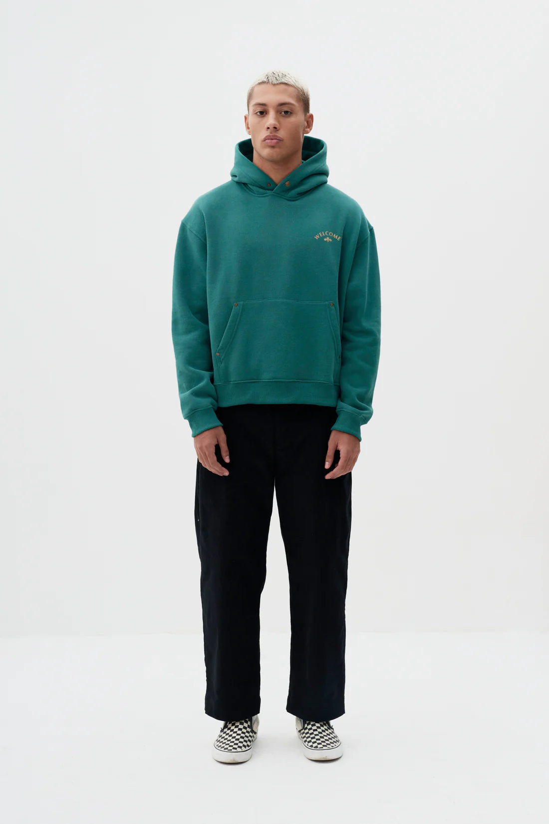 Hoodie Boxy Fit Tulipa - Verde