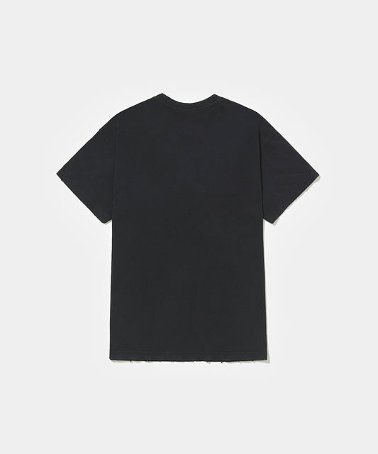 UEFA Distressed T-shirt Vintage Black