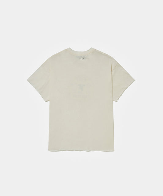 Fair Play Raw Edge T-shirt Bone White