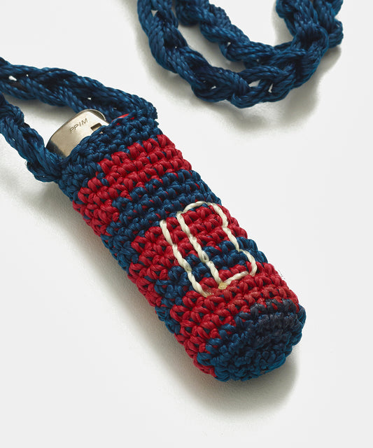 Crochet Lighter Holder Navy