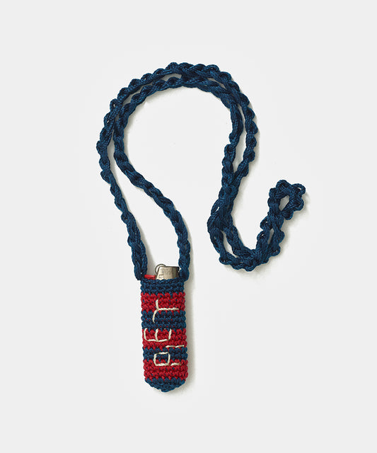 Crochet Lighter Holder Navy