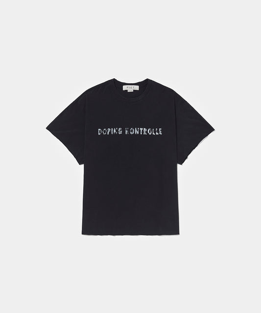 Dopping Kontrolle Raw Edge T-shirt Vintage Black