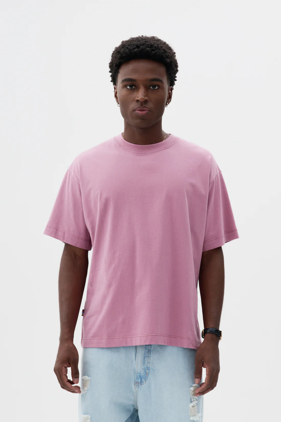 T-shirt Boxy Fit Basic - Lilás