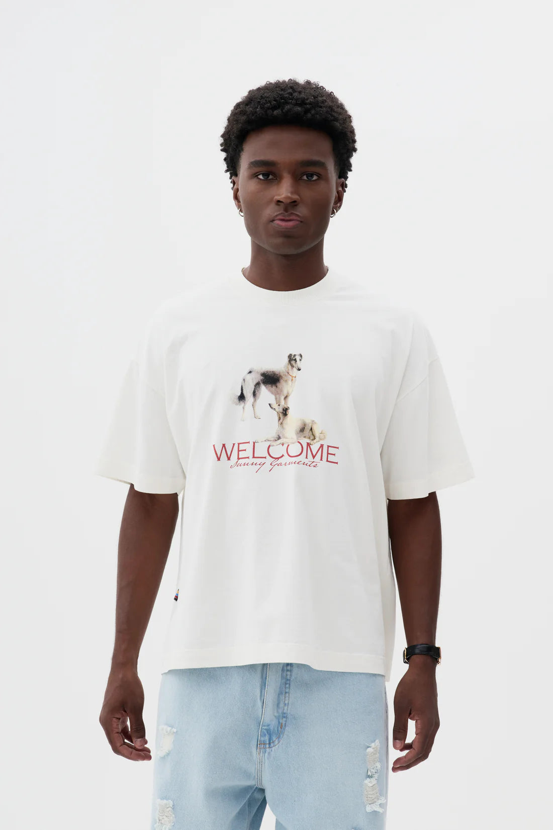 T-Shirt Boxy Fit Galgo - Off White