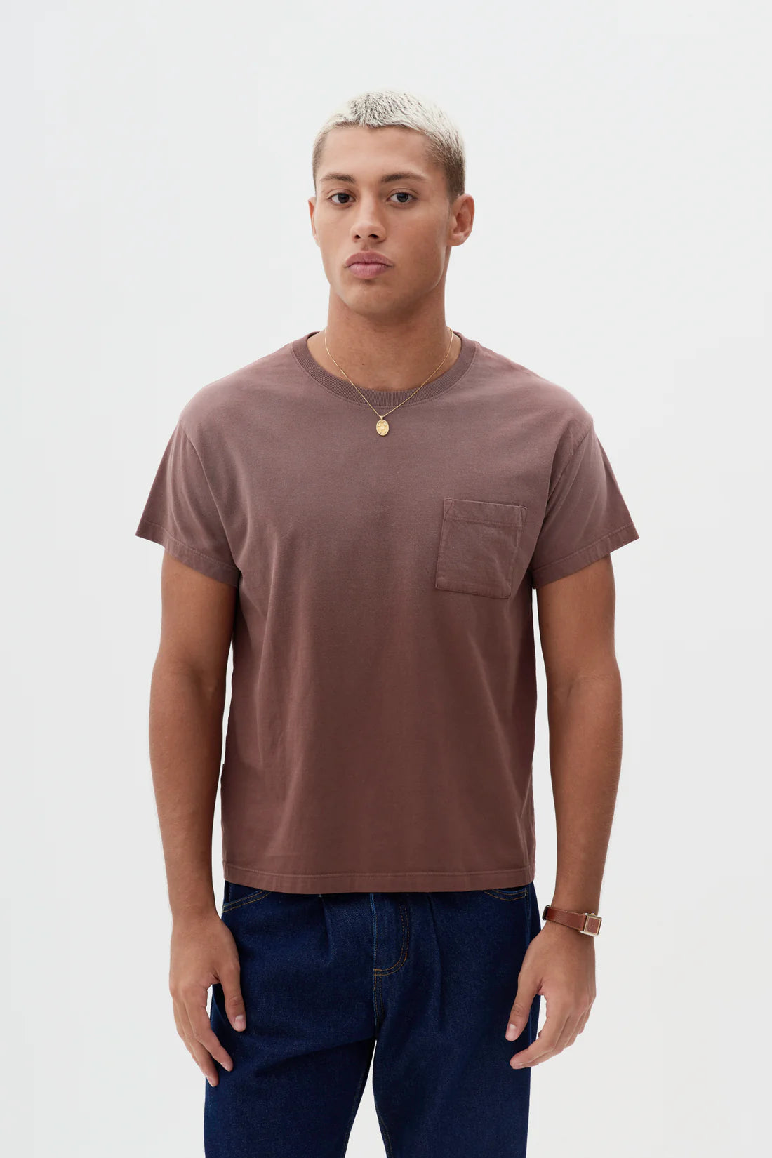 T-shirt Submariner com Bolso - Marrom Stoned