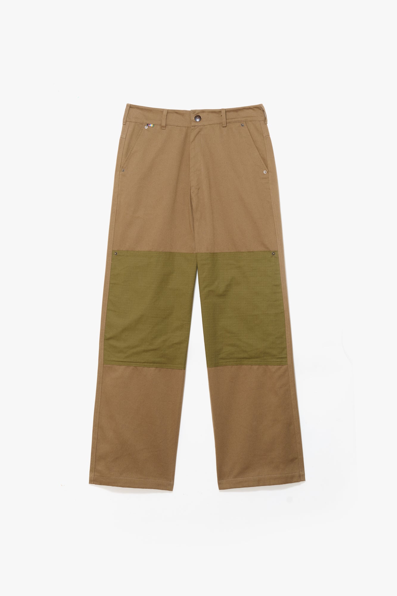 Calça Wide Chino Patchwork