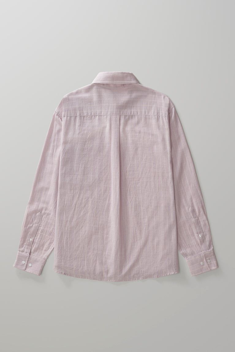 Lilac Striped Shirt - Lilac/Off White