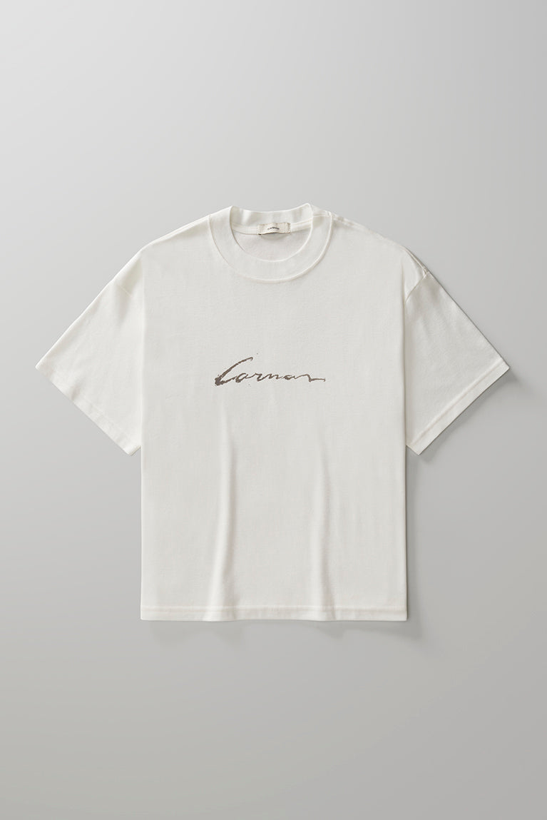 Signature Boxy Heavy T-shirt - Off White
