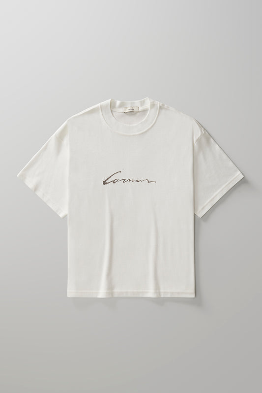Signature Boxy Heavy T-shirt - Off White