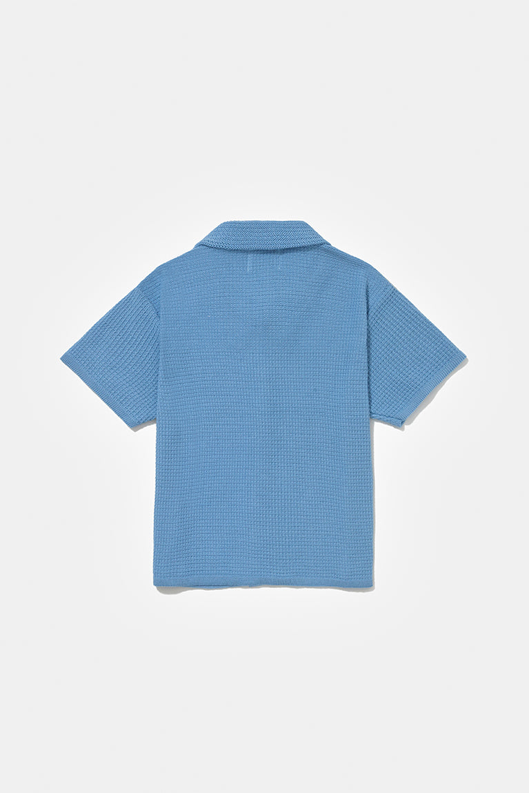 Tricot Waffle Shirt - Blue