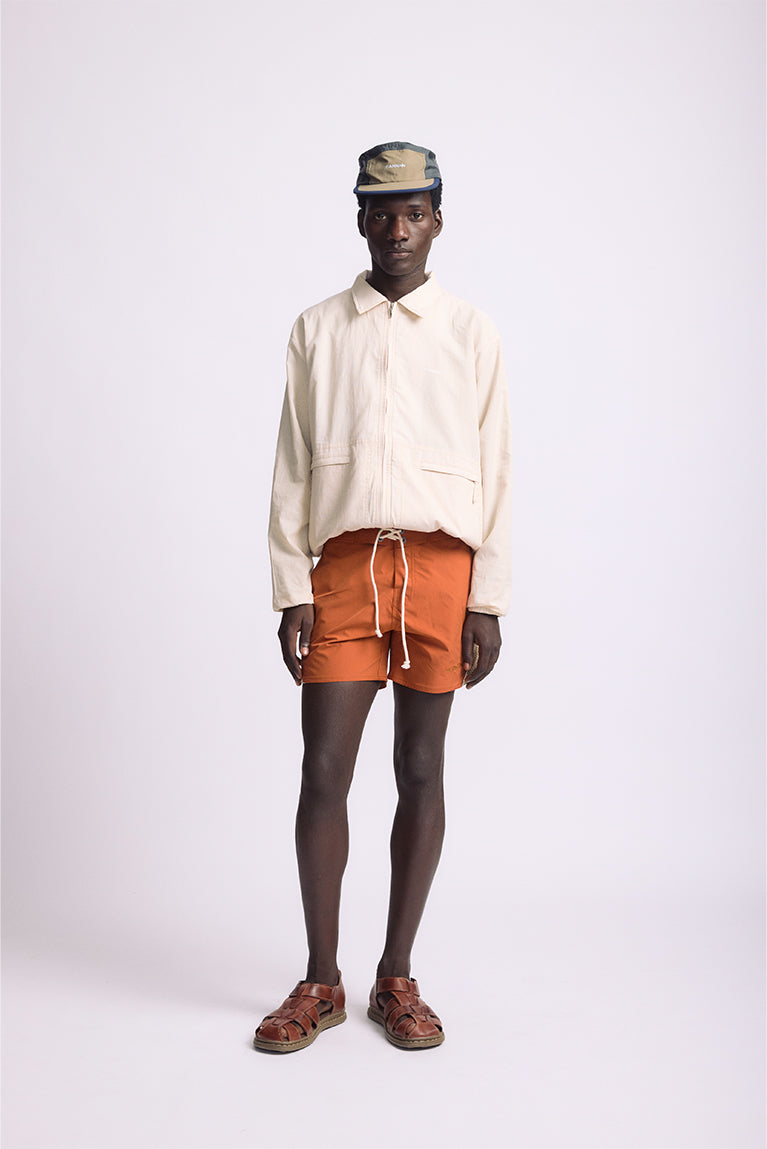 Curved Mesh Boardshorts - Terracota