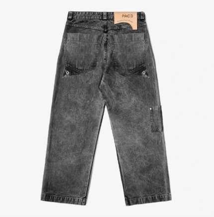 LOCKER TROUSERS STONE WASHED BLACK