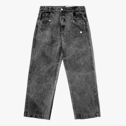 LOCKER TROUSERS STONE WASHED BLACK