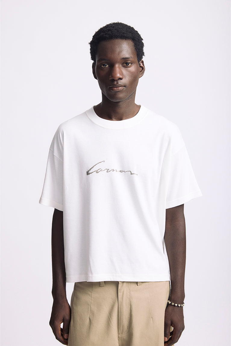 Signature Boxy Heavy T-shirt - Off White