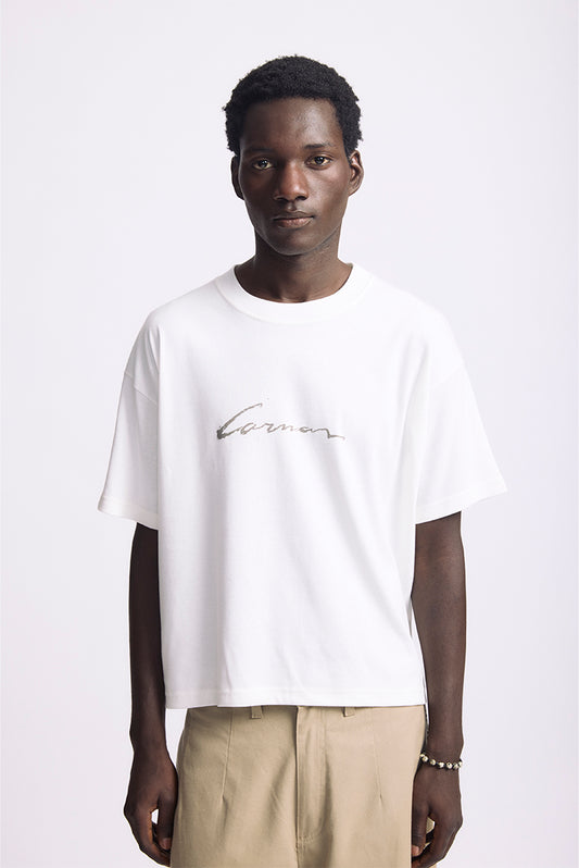 Signature Boxy Heavy T-shirt - Off White